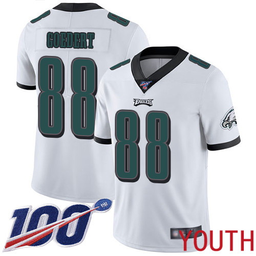 Youth Philadelphia Eagles #88 Dallas Goedert White Vapor Untouchable NFL Jersey Limited Player Season->nfl t-shirts->Sports Accessory